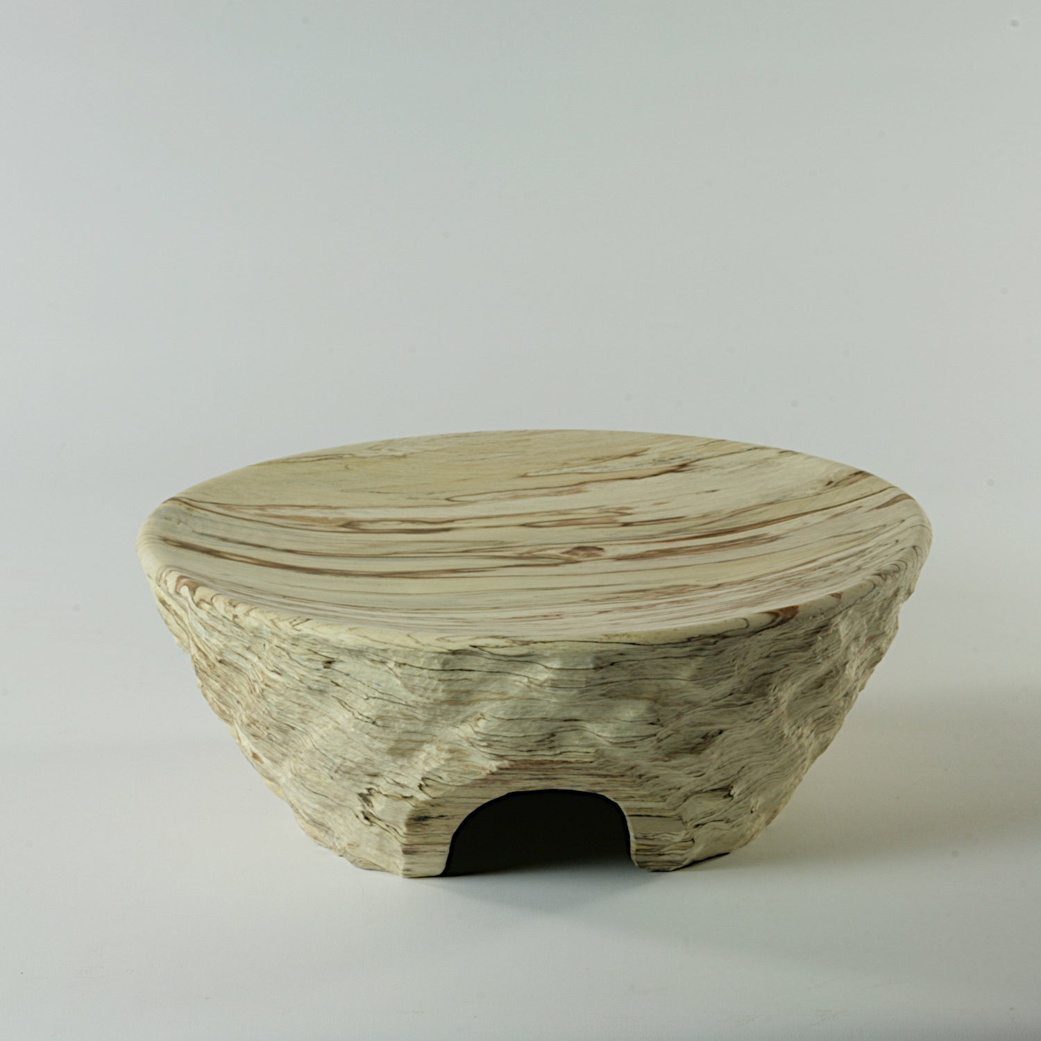 Spalted beech sculpted bowl
