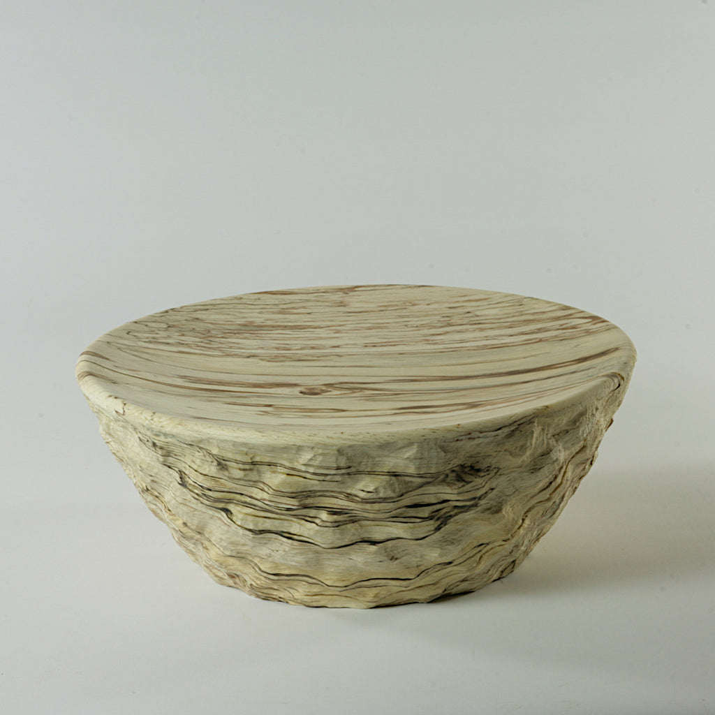 Spalted beech sculpted bowl