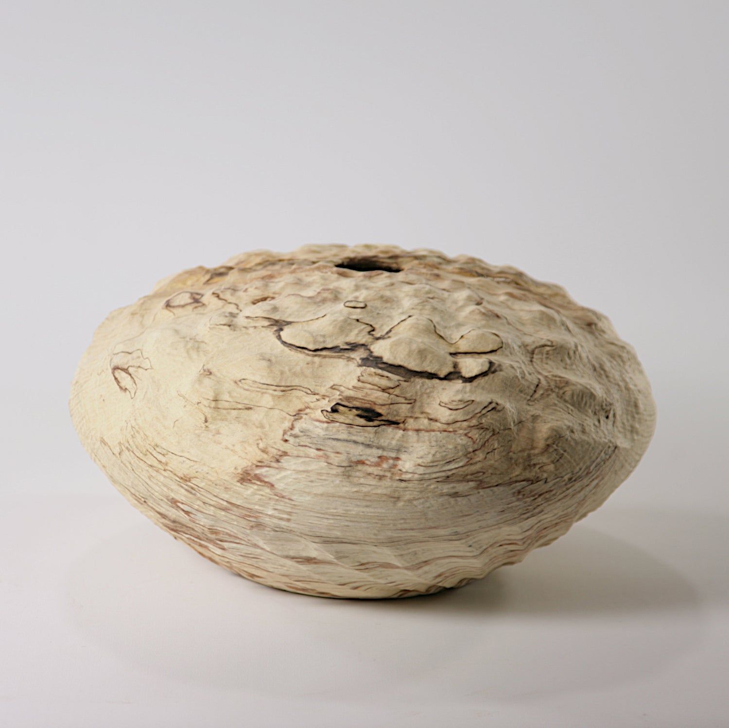 Spalted beech sculpted hollow form