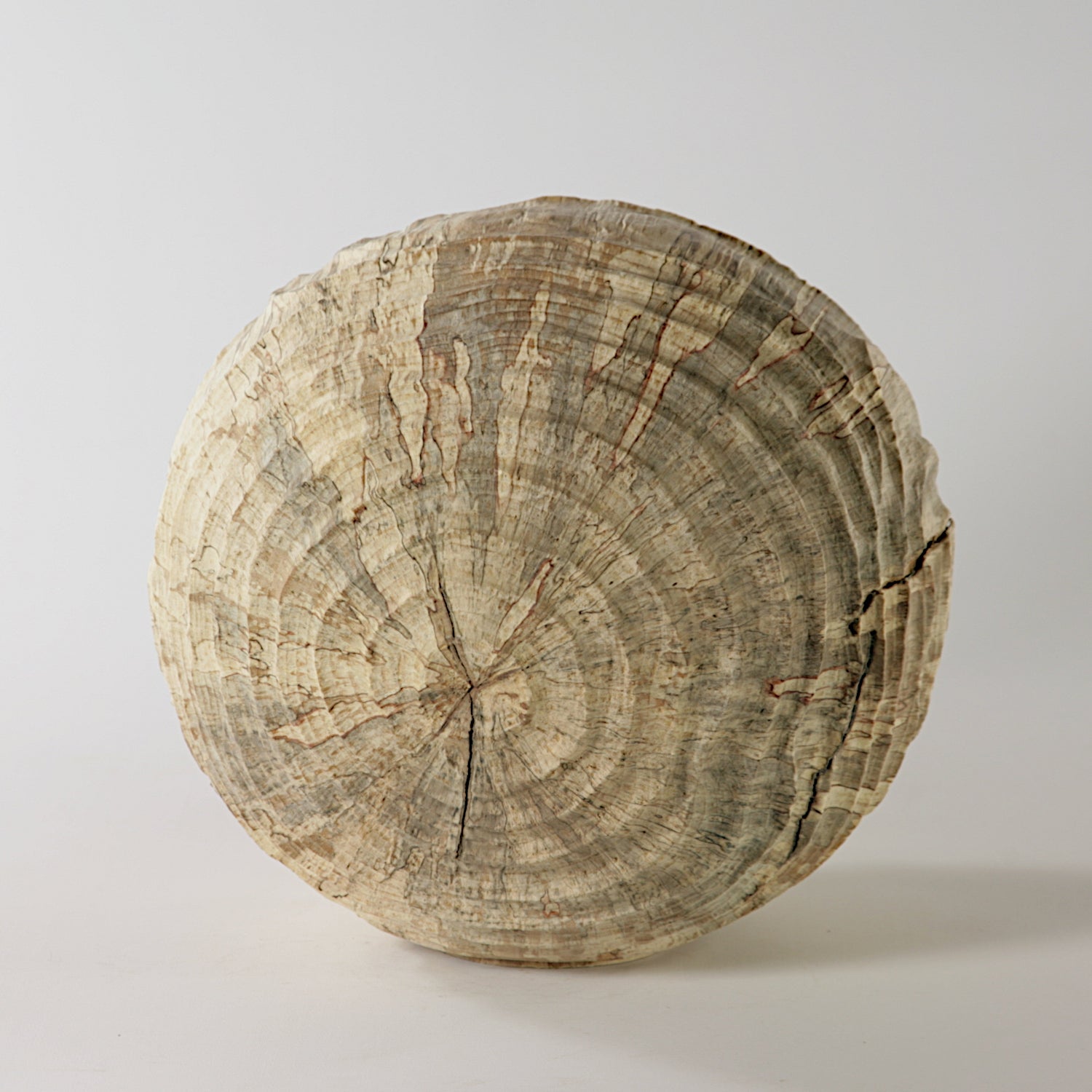 Spalted beech sculpted sphere