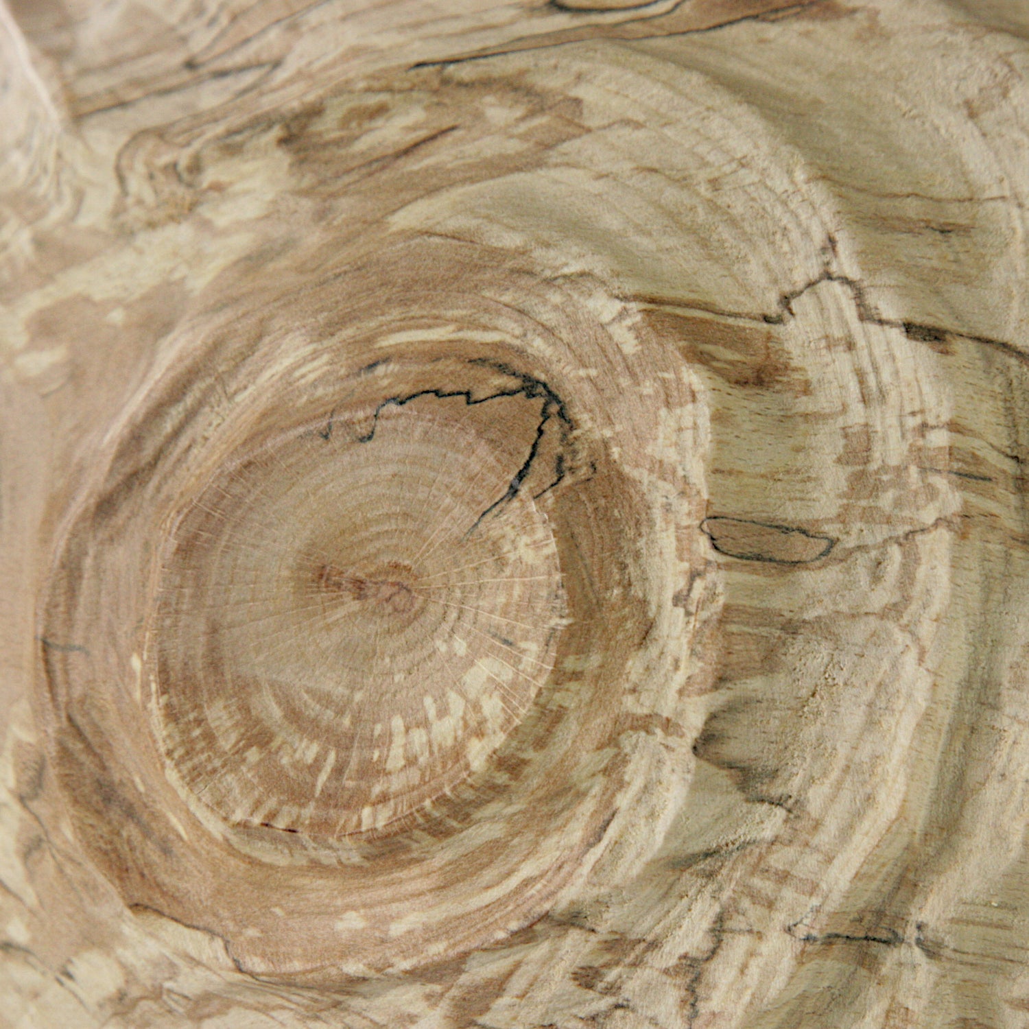 Spalted beech sculpted sphere