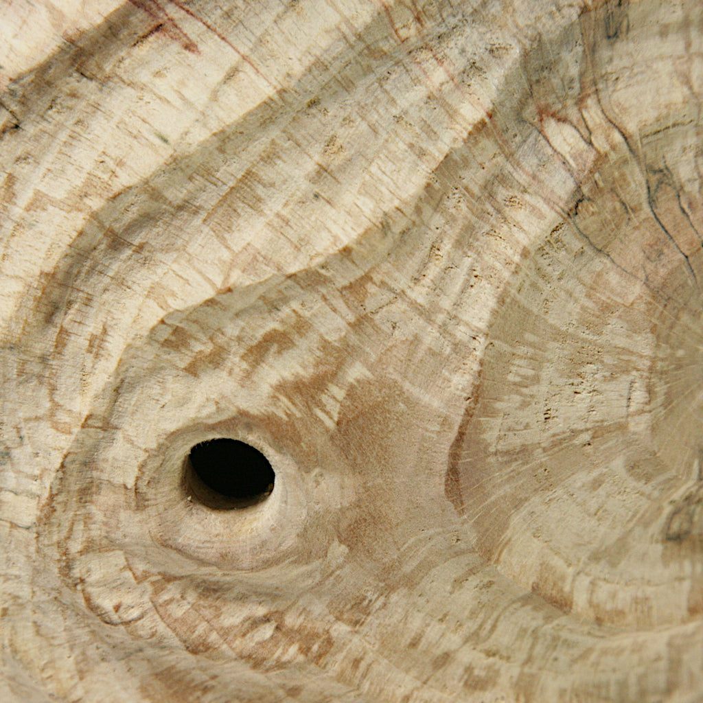Spalted beech sculpted sphere