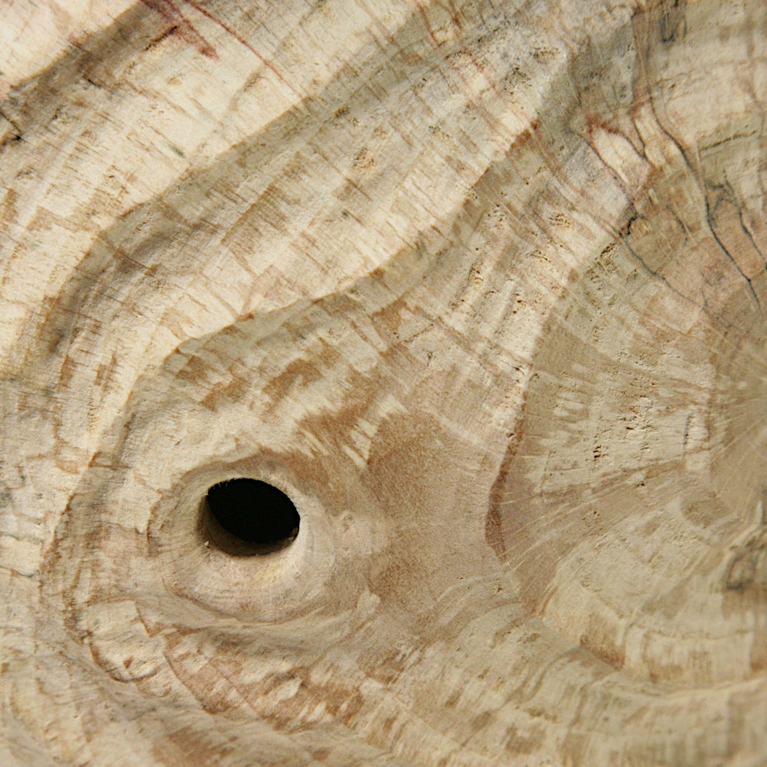 Spalted beech sculpted sphere