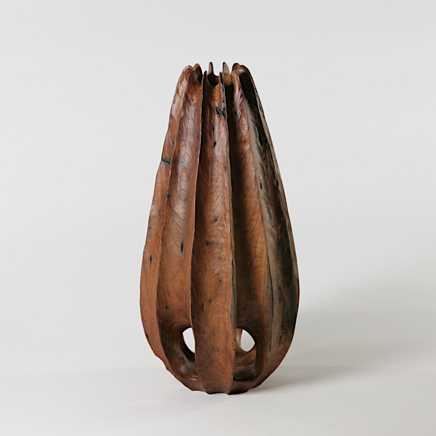 Pear wood vase in vase